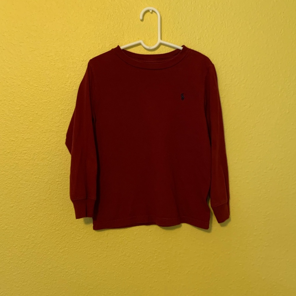 Maroon/dark red long sleeve shirt